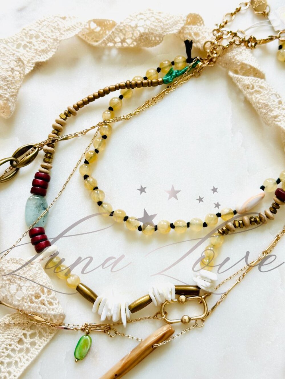 FREE PEOPLE x Ariana Ost Gold Layered Fish Necklace - EXCLUSIVE! - Picture 5 of 6